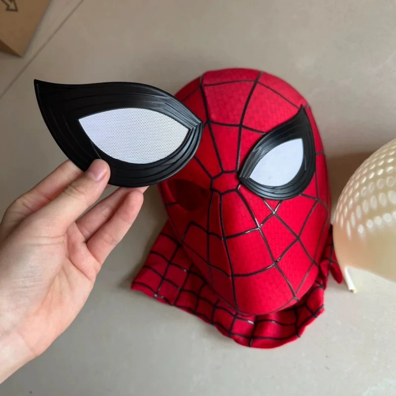 SpiderMan Brand New Day Life Size Wearable Mask with Magnetic Back Cover 3D Webbing Strips Resin Faceshell Collectible Prop view 5