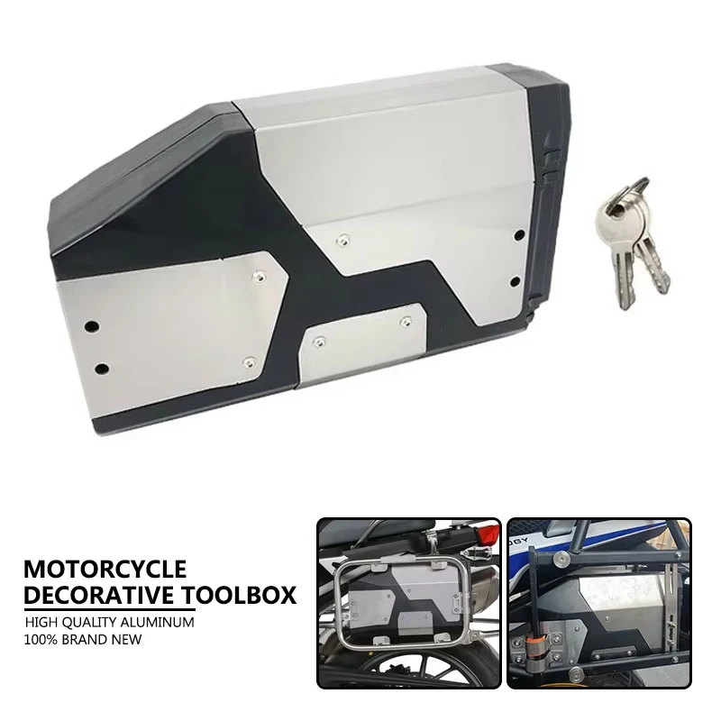 

Для BMW R1200GS R1250GS LC ADV Adventure 2013-2023 2022 2021 2020 декоративный алюминиевый ящик для инструментов 4,2 литра ящик для инструментов левая сторона