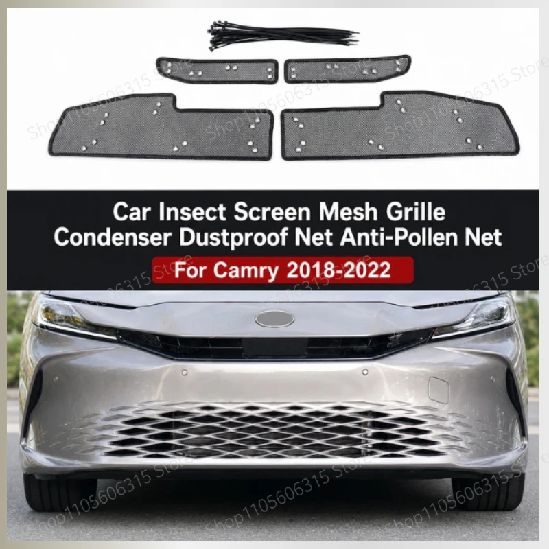 2018-2022 For Camry Car Insect Screen Mesh Grille Condenser Dustproof Net Anti-Pollen Net Automotive Parts