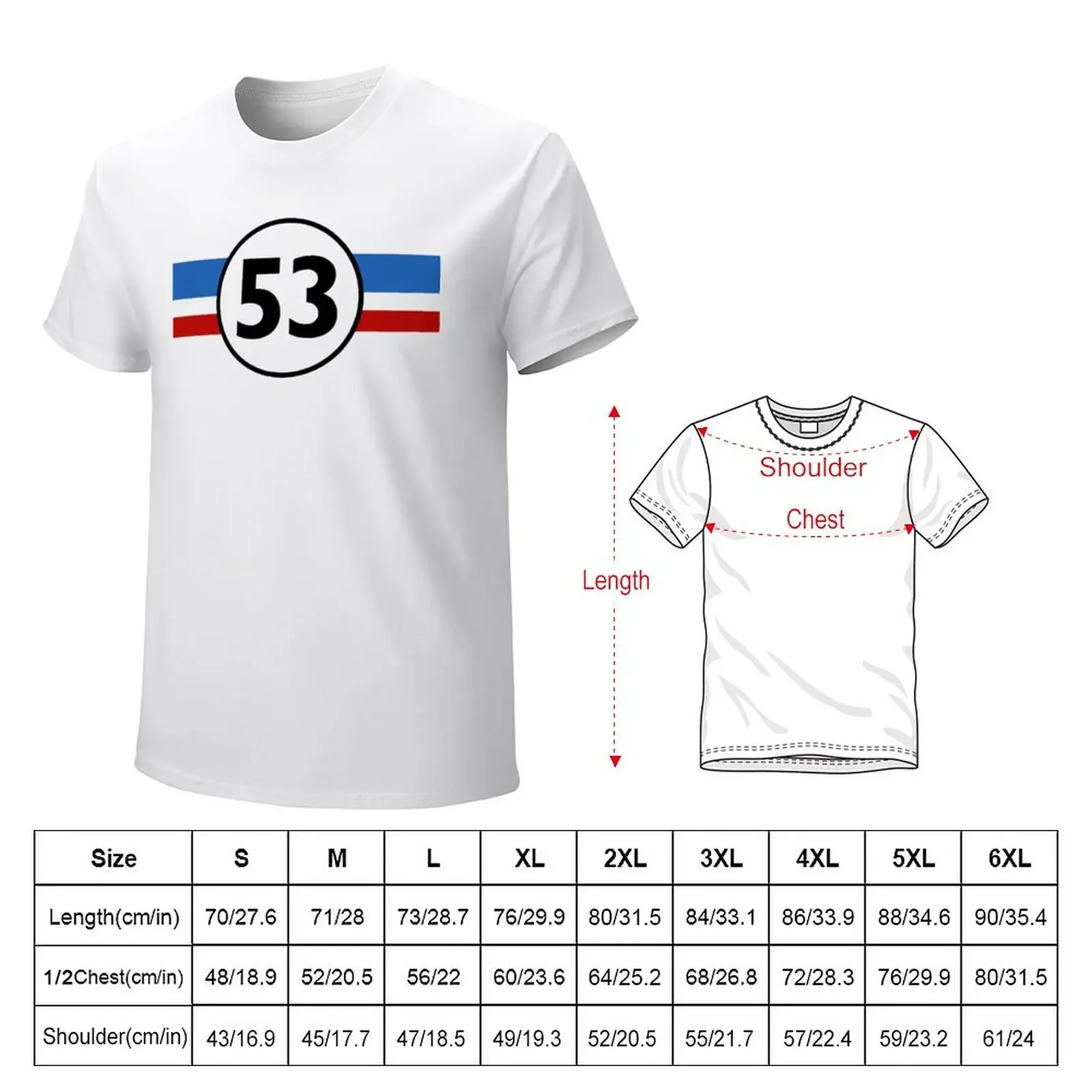 Herbie 53 Racing Car 1963s Circle Logo T-Shirt kawaii clothes quick-drying men workout shirt