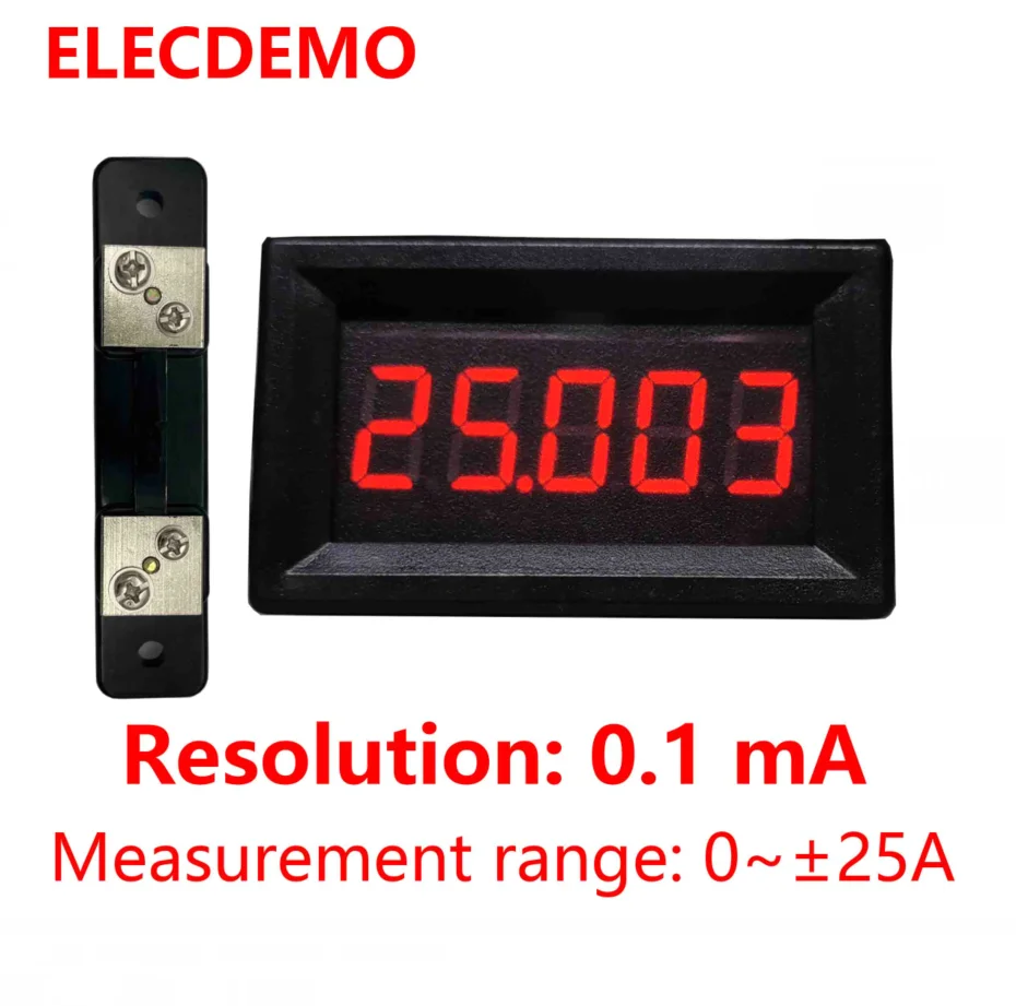 

5-значный высокоточный амперметр с цифровым дисплеем и четырьмя датчиками положительного и отрицательного тока 0-25.000A