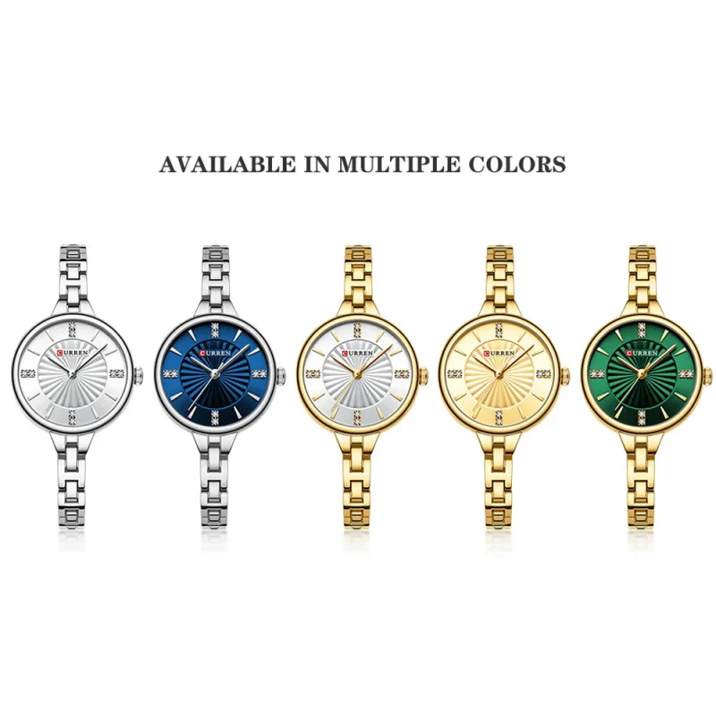 CURREN 9097 Fashion Brand Ladies Quartz Watch Elegant Simple Watches for Women Casual Waterproof Stainless Business Wristwatch