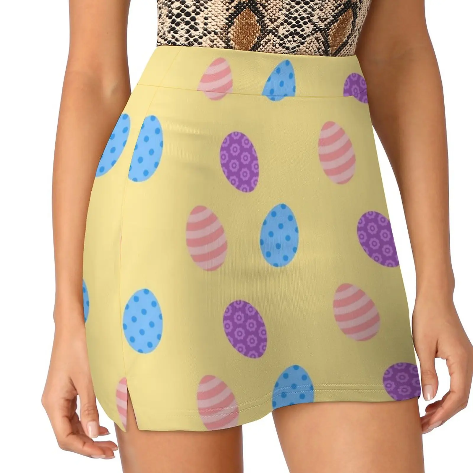 Easter Egg Women's skirt Mini Skirts A Line Skirt With Hide Pocket Easter Egg Spring Easter Egg Hunt Cute Colorful Eggs Easter