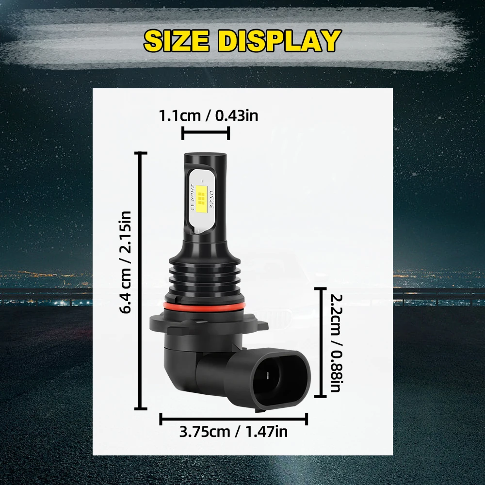 2/4x White LED Fog Driving DRL Light Bulbs 6000K 90W For Cadillac Escalade 2007-2014 2008 2009 2010 2011 2012 2013