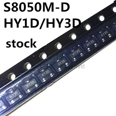 Original 100Pcs/S8050M-D HY1D/HY3D SOT23 1.5A