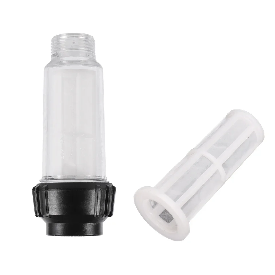High Pressure Garden Water Filter with 3/4 Inch Dual Thread Connection | 12 Bar Max Pressure | Plastic Construction | Suitable f