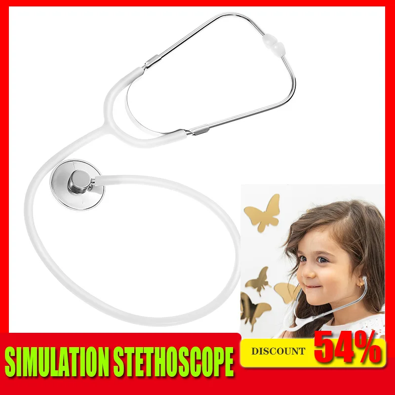 Accesorios de estetoscopio, juguete de simulación para médico, juego de rol para profesores de niños pequeños, juguetes de juego de rol para niños, estetoscopio de enfermera de Metal