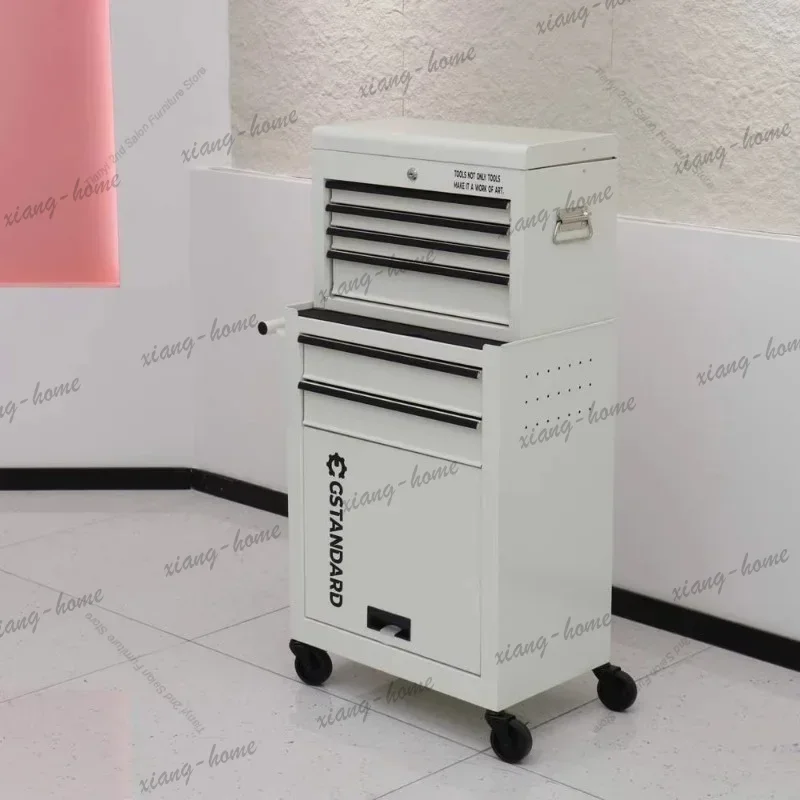 Factory Direct Nordic Barbershop Salon Trolley Modern High-end Storage With Drawer Tool Cabinet Creativity Salon Furniture Kosme