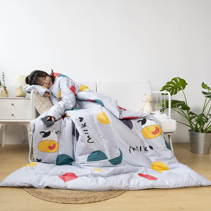 

Lazy Quilt Winter Sleeve Quilt Thickened Pajamas With Sleeve Pillow Dual Purpose Single Multifunctional Wearable Mobile Phone