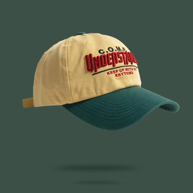 

New Big Head Sports Hat Women Versatile Embroidery Contrasting Baseball Cap Men Outdoor Leisure Sunshade Adjustable Hip-hop Hat