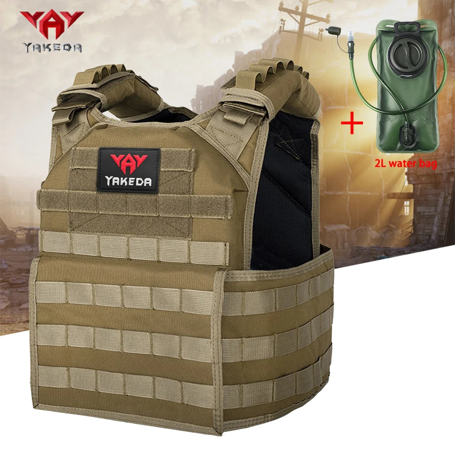 

YAKEDA Lightweight Outdoor Tank Top with Adjustable and Removable Waist Cover Comes with 2L Drinking Bag Training Equipment