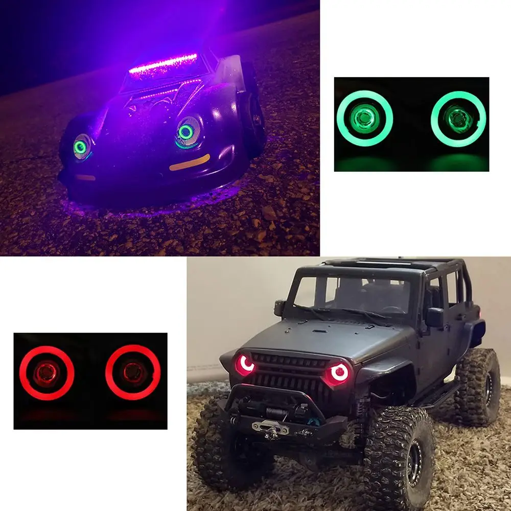 

Высокое качество 19 мм фара светодиодный светильник RC грузовик свет ангельский глаз лампа модель автомобиля огни ночное освещение
