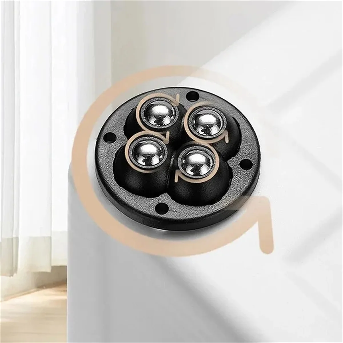 4PCS Non Punching Adhesive Furniture Ball Universal Pulley Household Mobile Base Accessories Trash Can Bottom Small Wheel