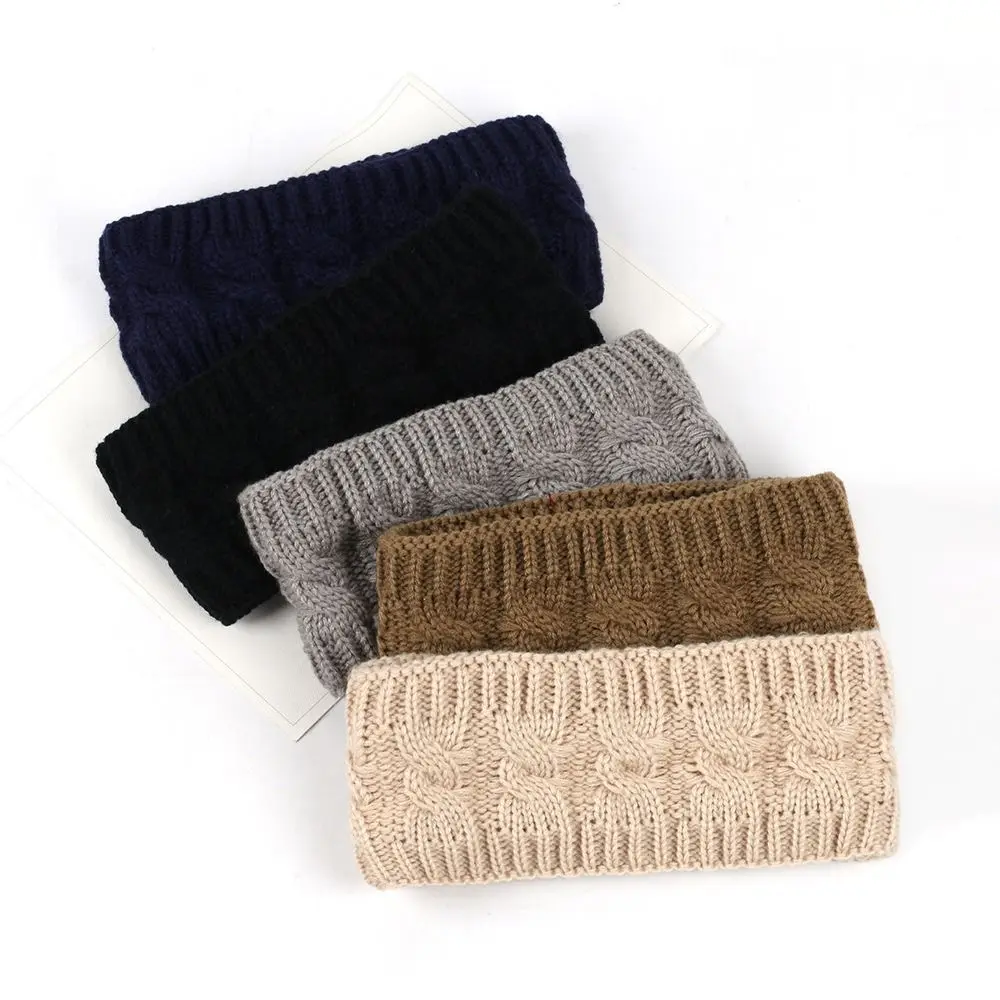 Fleece Lined Women's Cable Knit Headbands Gifts Keep Warm Soft Wide Hair Bands Elastic Thick Weave Headwraps Autumn