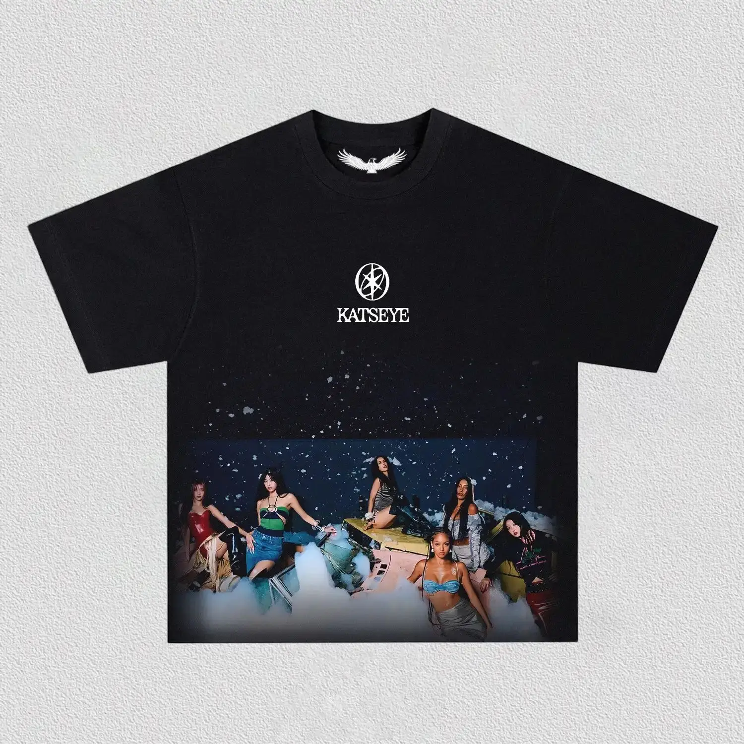 

Y2k Kpop Girl Group Katseye Graphic Print T-shirt Oversized High Quality Cotton Loose Harajuku T-shirt Casual Clothing Unisex