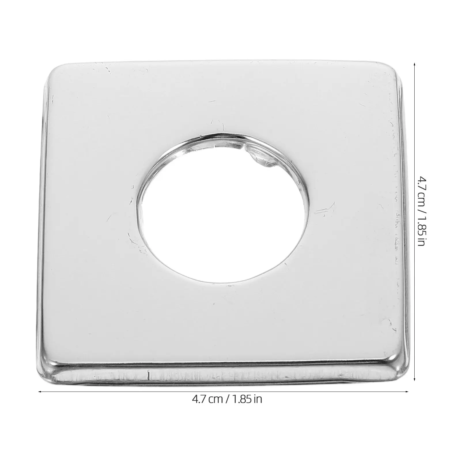6Pcs Square Stainless Steel Escutcheon Plate Decorative Angle Valve Cover 21Mm Brushed Finish Pipe Trim Bathroom Kitchen