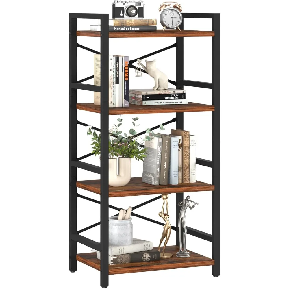 

Bookshelf - Small Book Shelf Industrial Bookcase,