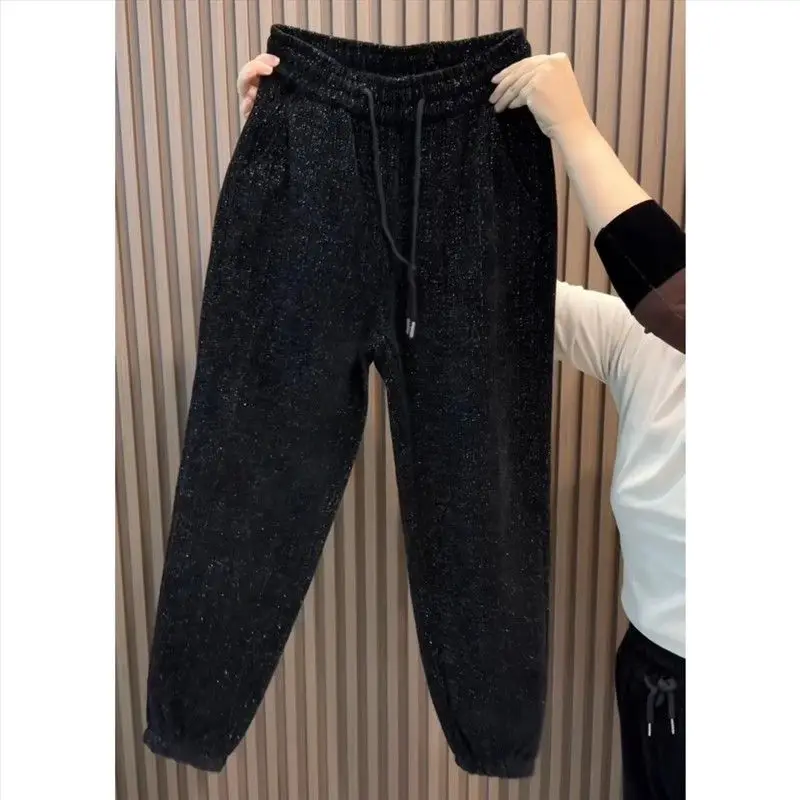 

Модная женская одежда осень-зима 2026, новые толстые шаровары, женские яркие повседневные брюки-джокеры, простые брюки-редис