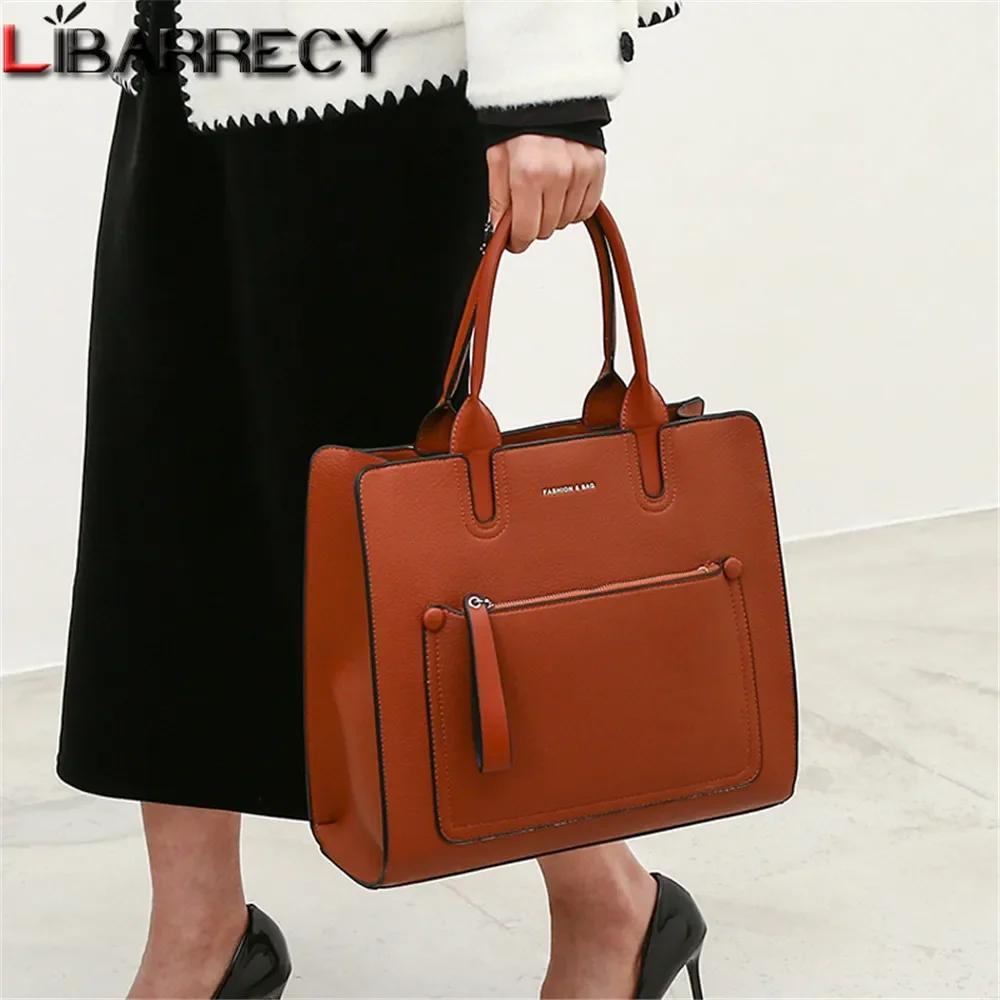 Quality Women\'s Leather Top Handle Bags Female Vintage Tote Shopper Bag Luxury Designer Handbags Crossbody for Woman Bolsa Sac