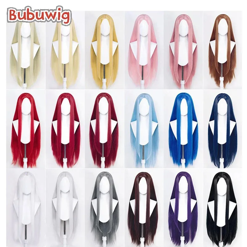 

Bubuwig Synthetic Hair 100cm Long Straight Cosplay Wigs 20 Colors Pure Color Black Blonde Brown Red Harajuku Wigs Heat Resistant