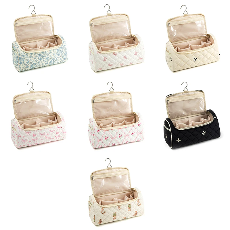 Étui de voyage matelassé, sac de rangement suspendu avec crochet de suspension pour outils de cheveux en coton Airwrap, sac de rangement Portable 1 pièce