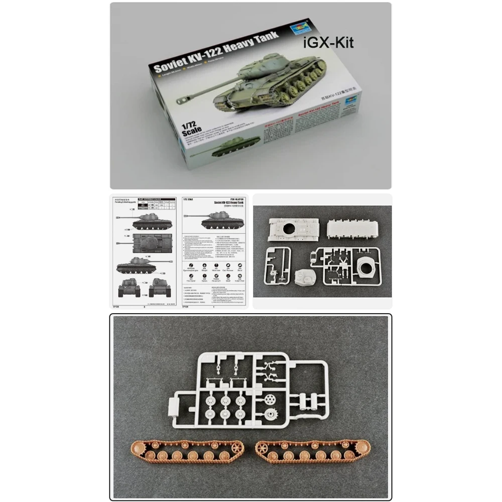 

Trumpeter 07128 1:72 Scale Soviet KV122 KV-122 Heavy Tank Vehicle Assembly Plastic Model Building Kit