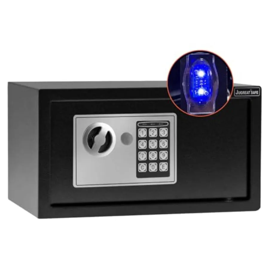 

Safe BoxElectronic Digital Security Safe with Induction Light Steel Construction Hidden Lock Wall or Cabinet Anchoring Design f
