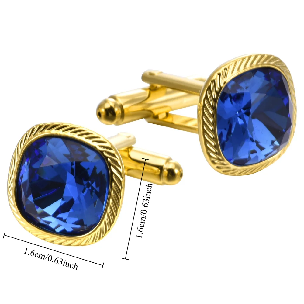 Vintage Woven Pattern Shirt Sleeve Studs Crystal Men's Formal Business Banquet Suit Cufflinks Exquisite Accessories for Suits