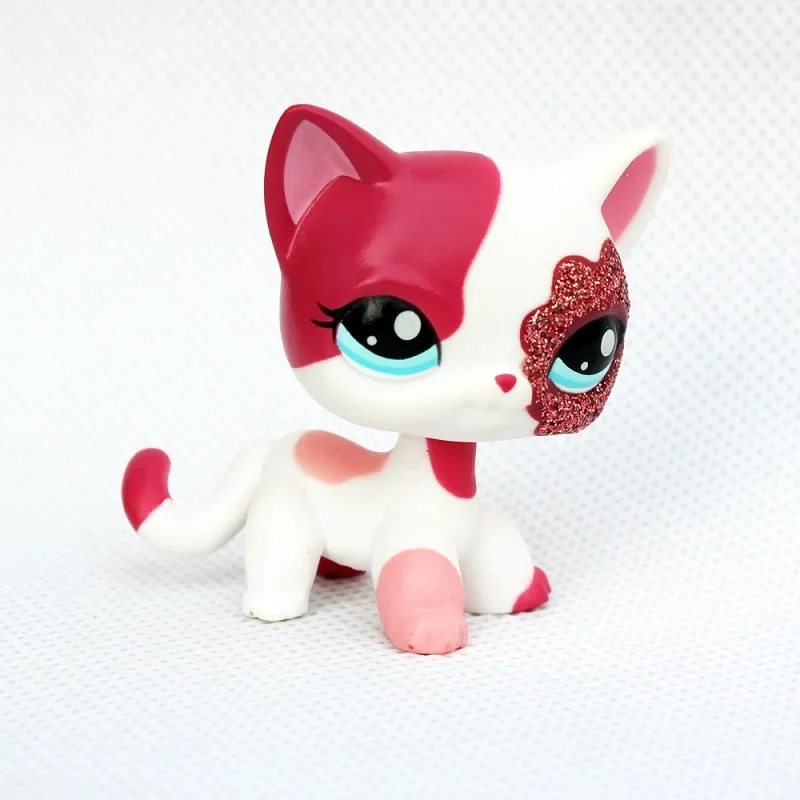 Raro littlest pet shop brinquedo mini stands cabelo curto gatinho figuras antigas coleção original bobble cabeça brinquedo lps