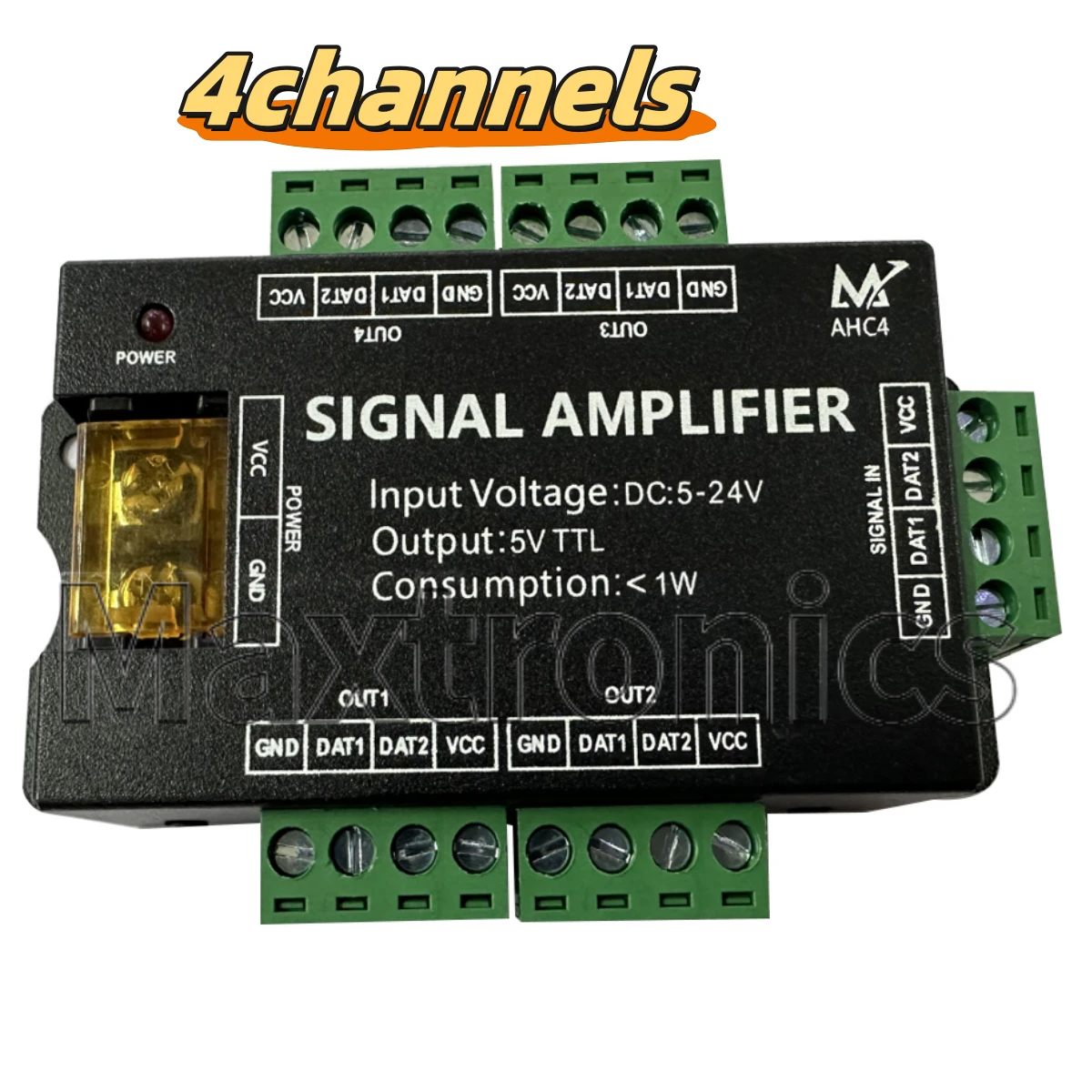 DC5V-24V 4CH/8CH WS2812B LED Signal Amplifier SPI TTL Signal Output for WS2811 WS2815 WS2813 Sk6812 Pixels LED Strip Light Lamp