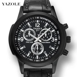 YAZOLE Band Men's Watches Fashion Sport Quartz Wristwatch for Men Casual Leather Belt Military Men Watches Clock reloj hombre