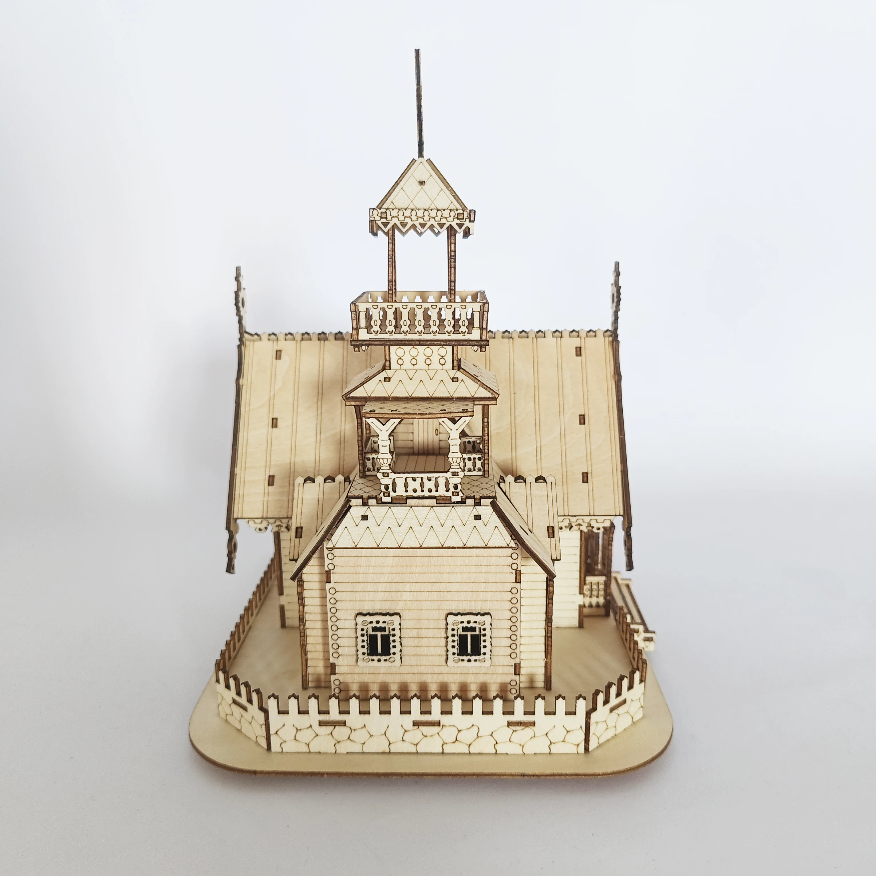 3D-Holzpuzzle: Mini Mei Hua Villa DIY Craft Holzpuzzle Ideales Geschenk für Geburtstage, Halloween und Weihnachten