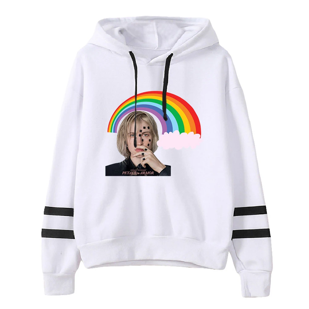 Sweat à capuche sans poche unisexe Hayley Williams, sweats à capuche pour hommes et femmes, manches PVD, barres parallèles, style décontracté, vêtements à la mode