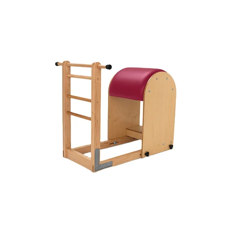 بيلاتيس سلم برميل قابل للتعديل اليوغا بيلاتيس ممارسة سلم برميل للمنزل تمتد قاعدة خشبية مع منصة مبطنة