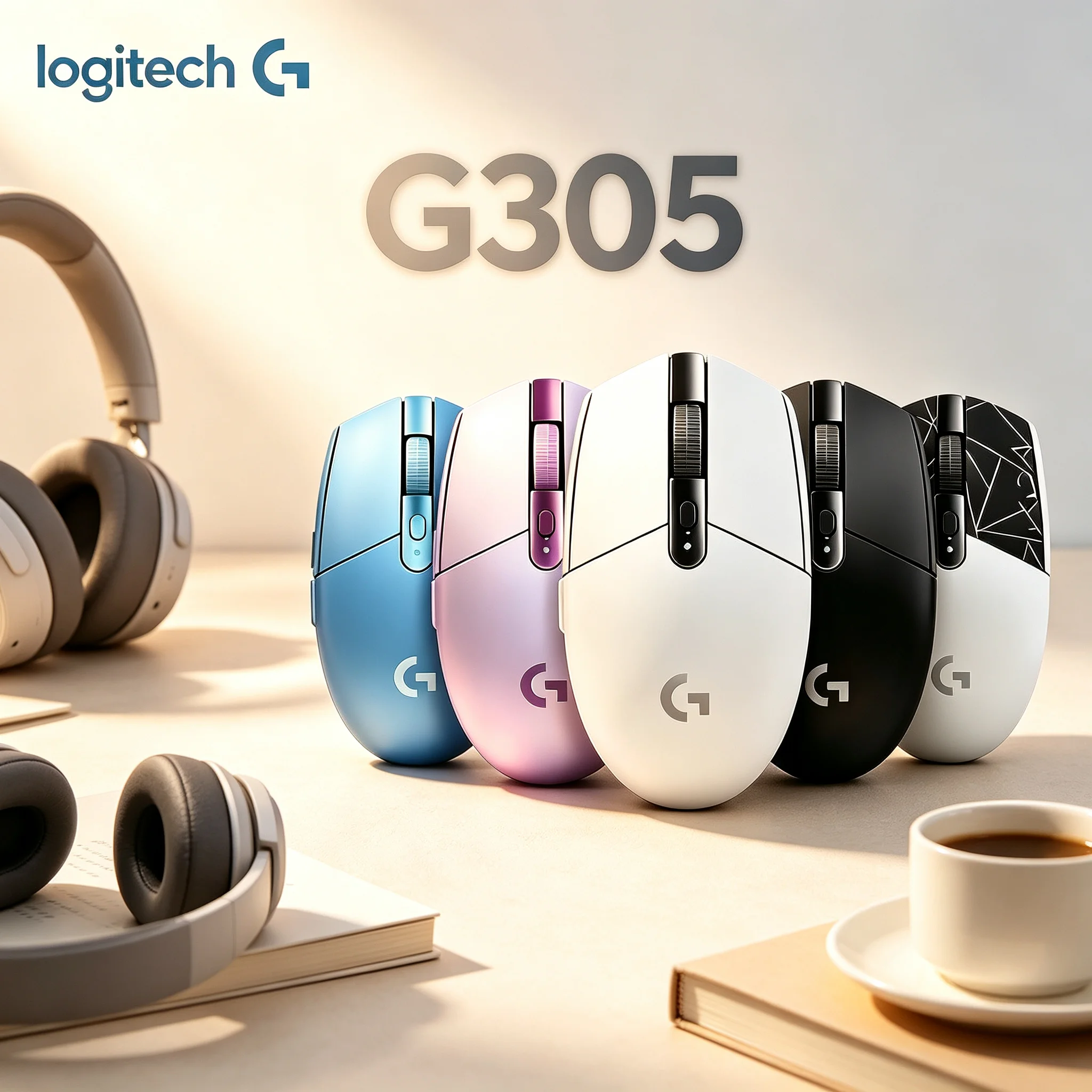 Original Logitech G305 Wireless Optical Mouse LIGHTSPEED Ultra‑Fast Connection Ergonomic Lightweight Mice for PC Laptop Gamer Ho