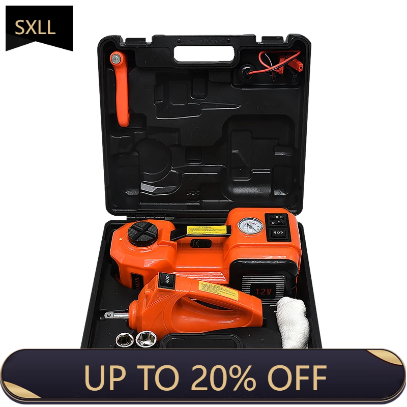 

SXLL Portable 3-in-1 Hydraulic Car Jacks with Light Emitting Diodes Various Jack Types DC12V Impact Wrenches and Electric Vehicl