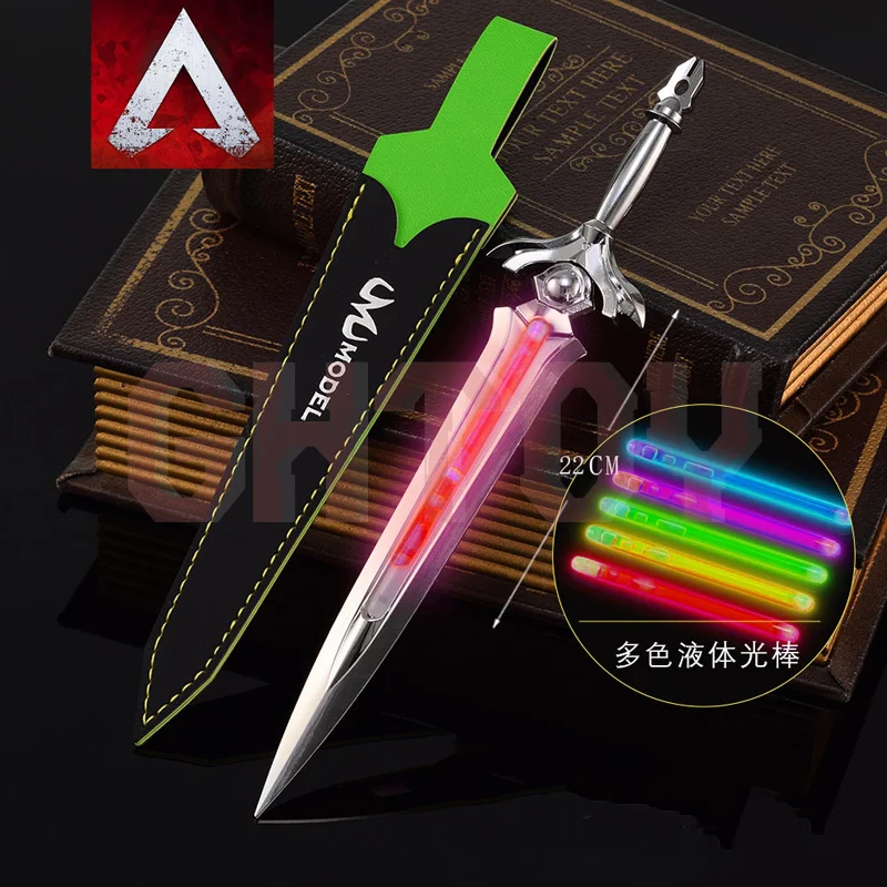 

22cm/8.66in Valorant Game Peripherals Tethered Realms Knife Glow Stick Edition Cosplay Props Toys Sword Boys Birthday Gifts Toys