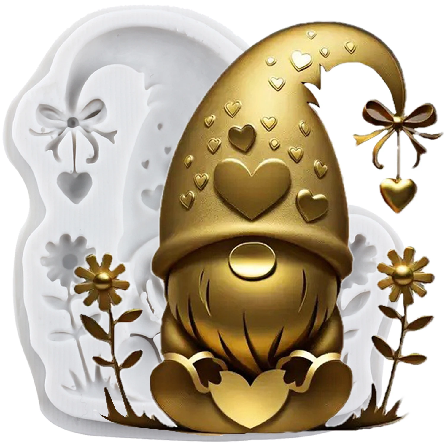 

Christmas Gnome Silicone Molds Santa Claus Fondant Cake Decorating Tools Cupcake Topper Candy Craft Gum Paste Polymer Clay