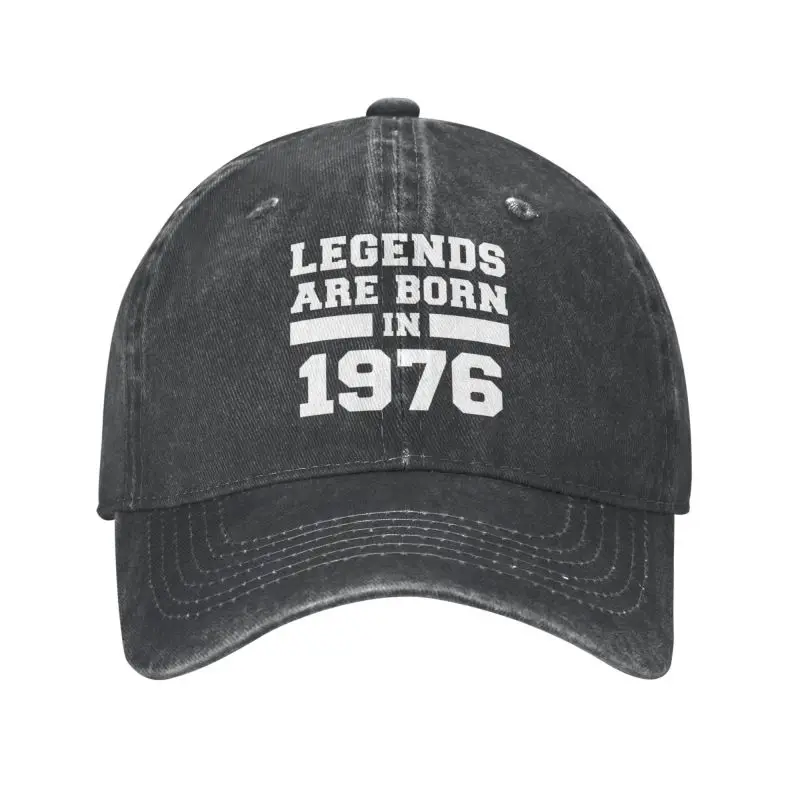 

Custom Unisex Cotton Legends Are Born In 1976 Birthday Gift Baseball Cap Adult Adjustable Dad Hat for Men Women Sun Protection