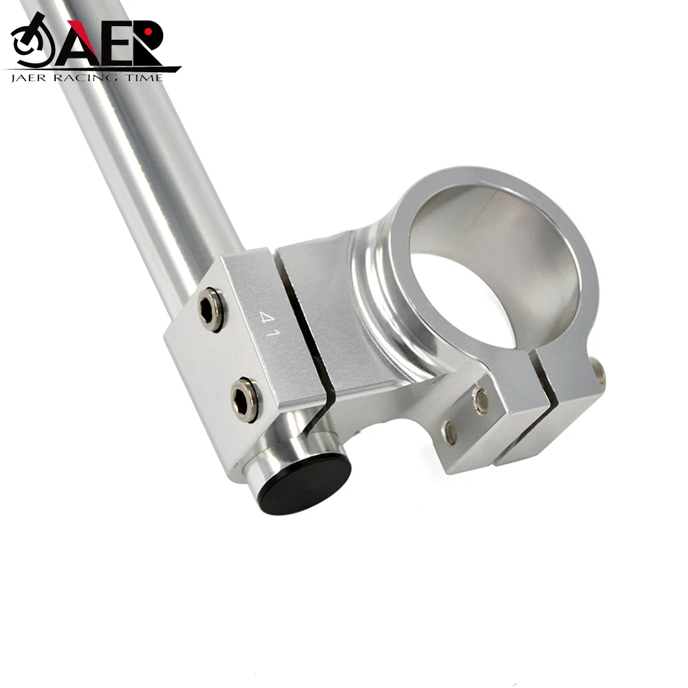 Silver Motorcycle Handlebar Rised Riser 33 35 37 41 43 45 46 48 50 51 53 54 mm Clipon Clip On Clip-ons Fork Handle Bar Clamp