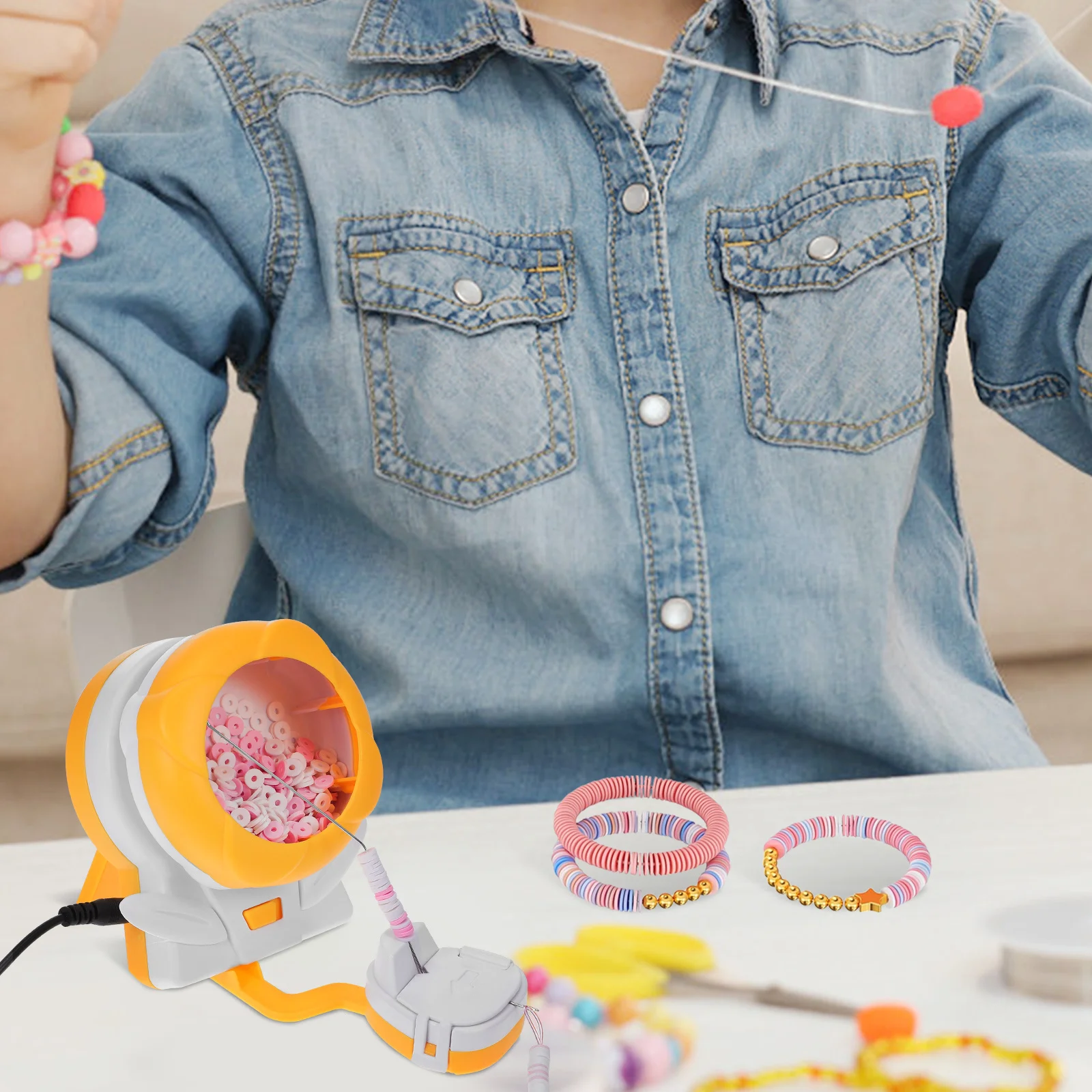 

1 комплект, электрический автоматический счетчик для бисера, простой в эксплуатации счетчик для изготовления ювелирных изделий, браслет, ожерелье, набор для изготовления браслетов