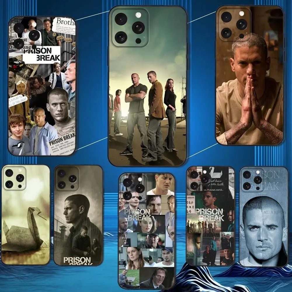 

Movie P-Prison B-Brea Phone Case For iPhone 16,15,14,13,12,11 Plus,Pro Max,XS,X,XR,SE,Mini,8,7,Soft Silicone Black Cover