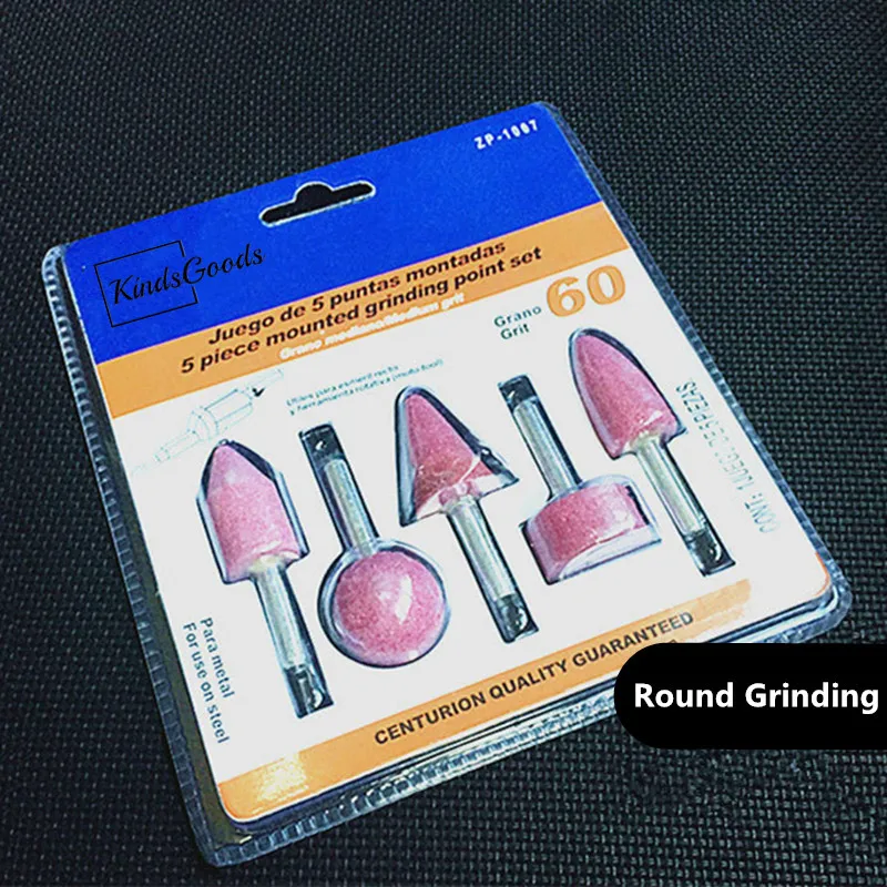 5 Pcs Assorted Ceramic Mounted Point Grinding Stone Wheel Drill Rotary Tools