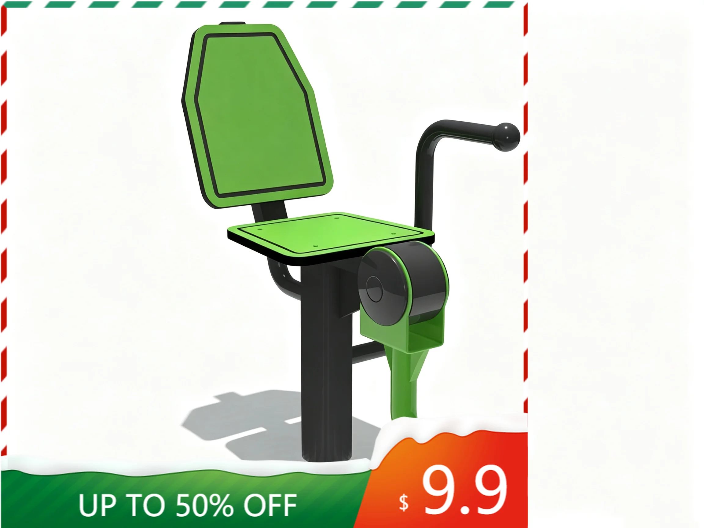 Galvanized Steel Outdoor Leg Press Fitness Machine for Public Park Community Seated Leg Workout Exercise