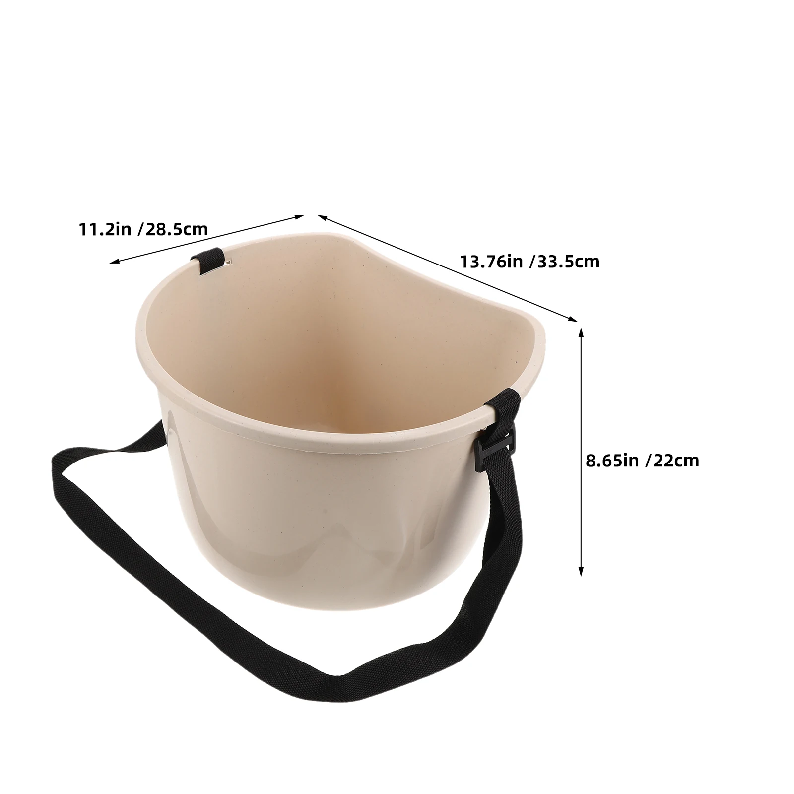 Set di 2 Cestini Multifunzionali per Raccolta, Cesto da Giardino Resistente con Tracolla, Contenitore per Frutta e Verdura