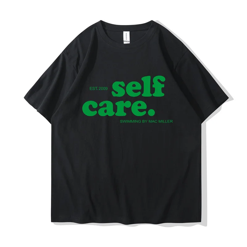 Macc Miller Self Care T-shirts Heavy Mental Casual Men Tee-shirt Short Sleeve Summer Spring Tshirts Hip Hop Streetwear Clothes