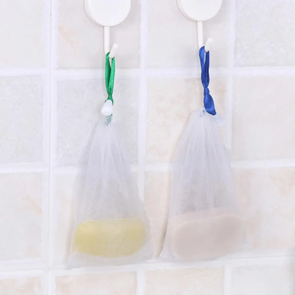 1~10PCS Portable Handmade Soap Saver Bag Hangable Cleansing Delicate Foam Network Bath Shower Travel Foaming Mesh Net Random