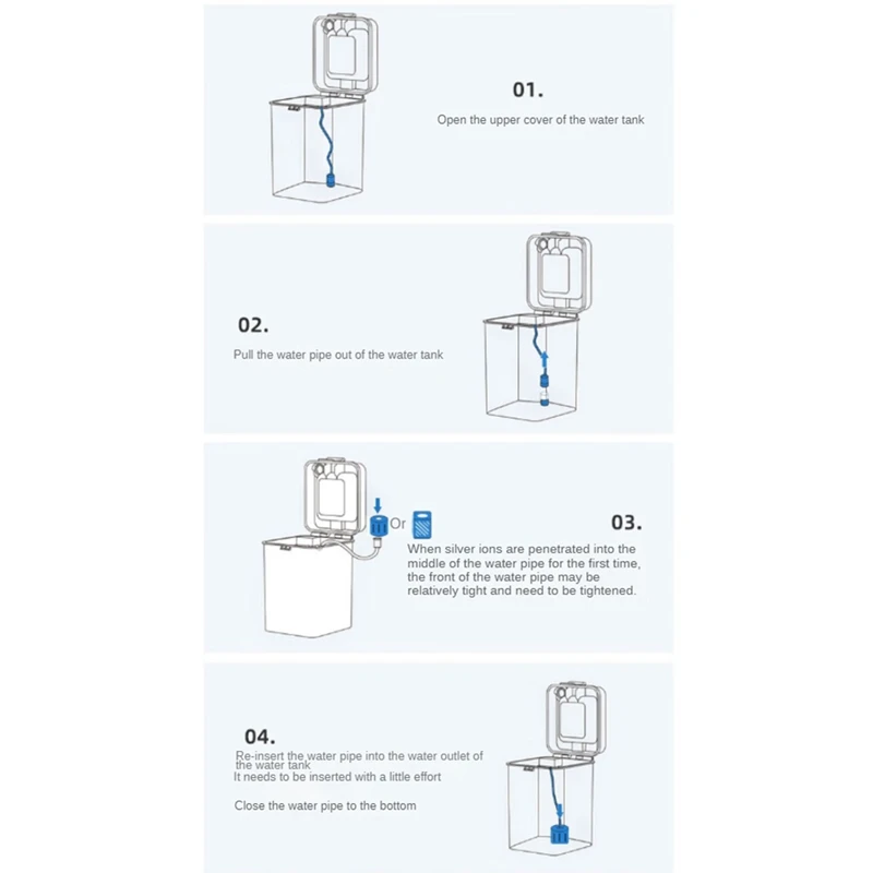 2 قطعة الفضة أيون وحدة ل Dreame X10/S10/W10S/S20/X20/S10 زائد سلسلة روبوت اكسسوارات خزان المياه أيون كفاءة التعقيم