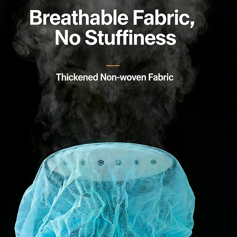 

50 шт. плотных шапочек для волос в форме червяка, рабочие шапки для пищевых производств и пылезащитные шапки