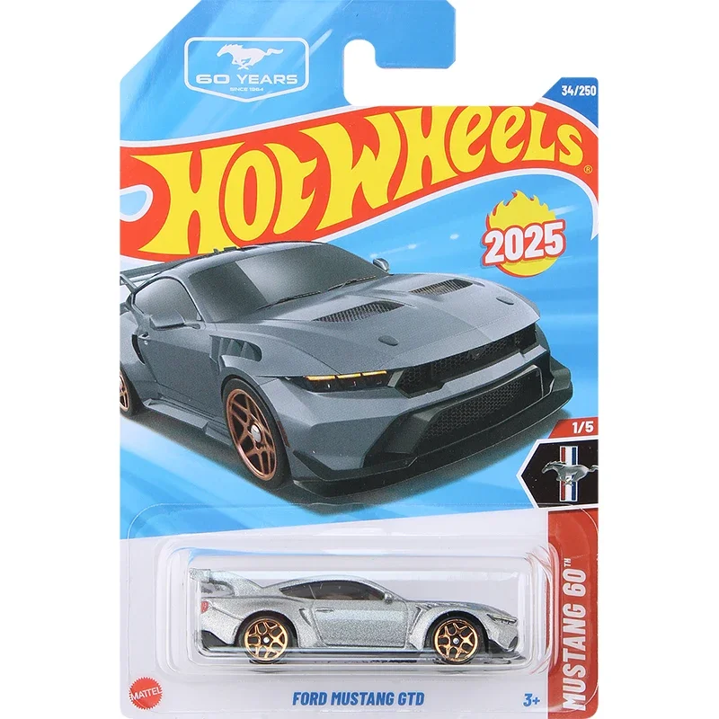 Coche Original Hot Wheels 1/64 Diecast Proton Saga Ford Mustang GTD Donut Drifter 2025B, modelo de vehículo de juguete para niño, regalo de colección